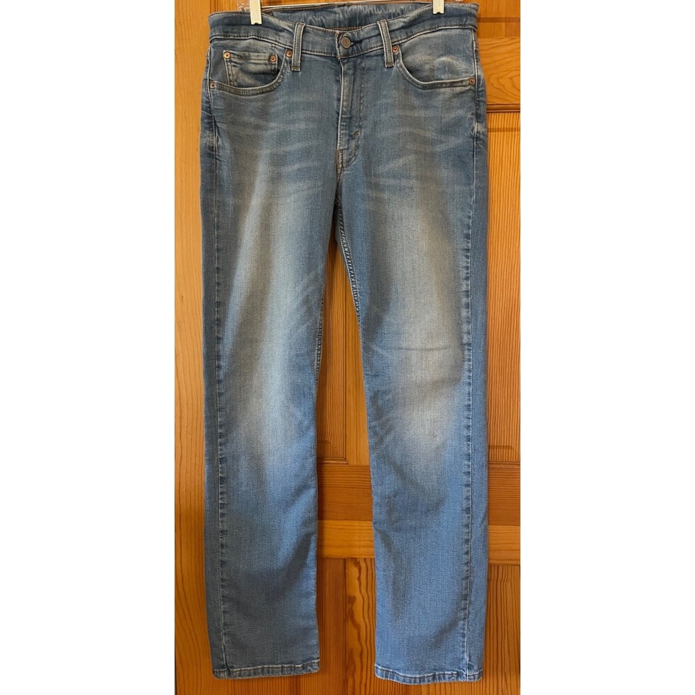 Levi's 514 Straight Jeans Men's 32x34 Light Wash Stretch Denim Classic Fit